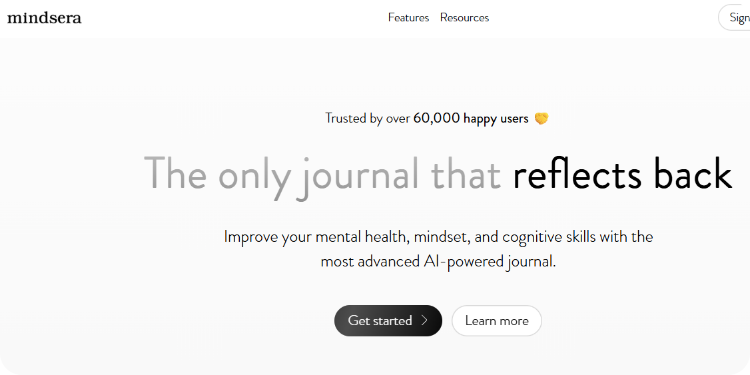 Mindsera - Top AI tools for Mental Health - Lara Translate