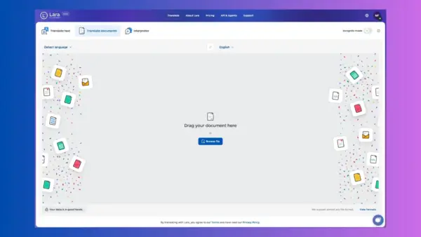 Document Translation with Lara Translate