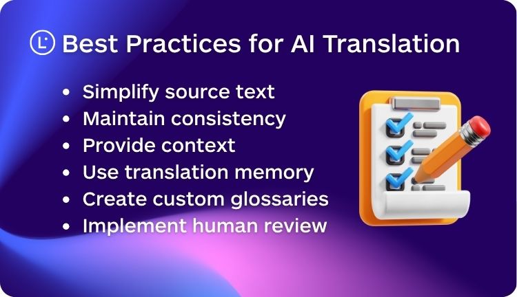 Best practices fo AI translation  - Lara Translate
