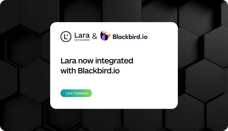 Lara Translate Blackbird.io integration