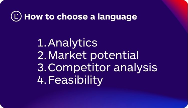 How to choose a language - Best languages for website translation - Lara Translate