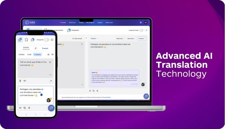AI Translation App - Lara Translate