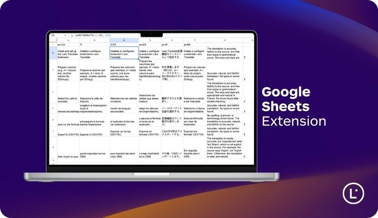 Google Sheets Extension - Translate a Website into Multiple Languages - Lara Translate