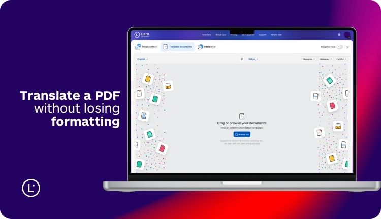 Translate PDF without Losing Formatting - Lara Translate