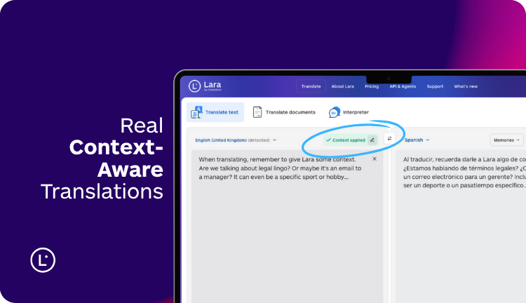 what is context-aware translation - Lara Translate