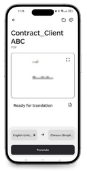 Translate a document in the Lara Translate app