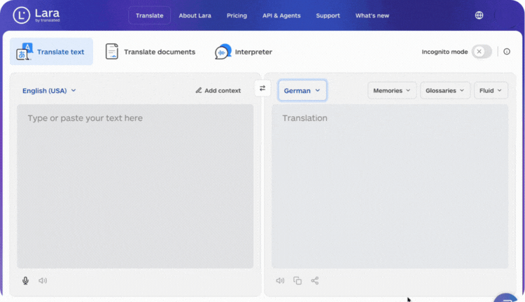 What languages does Lara Translate support?
