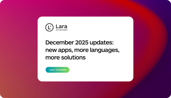 lara translate december 2025 updates