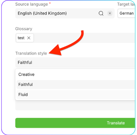 how to translate Parta.io courses with AI, add styles - Lara Translate