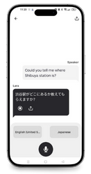 Interpreter mode in the Lara Translate app
