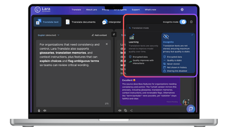 Are Ai translation services secure - Lara Translate