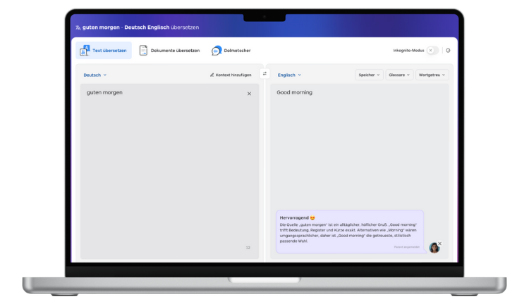 Guten Morgen in English - Lara Translate