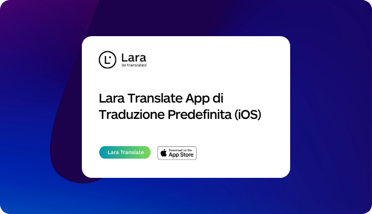 Lara Translate app predefinita su iPhone