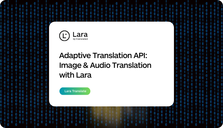 Adaptive OCR translation API - Lara Translate
