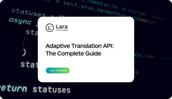Adaptive Translation API - Lara Translate
