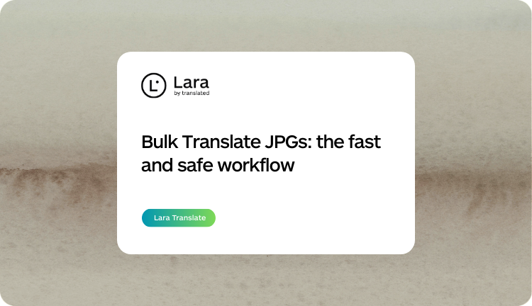 how to bulk translate JPGs - Lara Translate