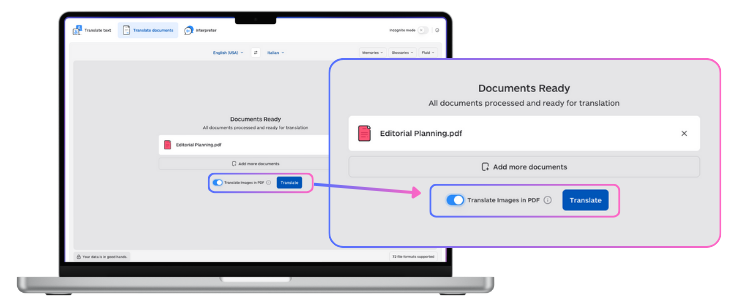 how to translate images in a PDF - Lara Translate