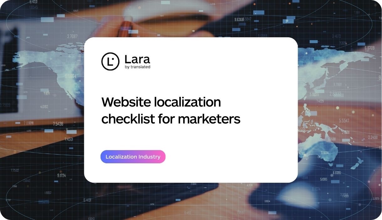 Website localization checklist - Lara Translate
