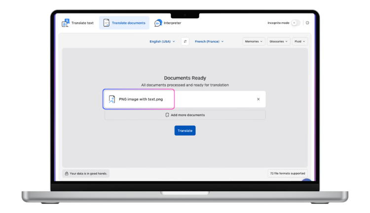 translate PNG image without losing transparency - Lara Translate