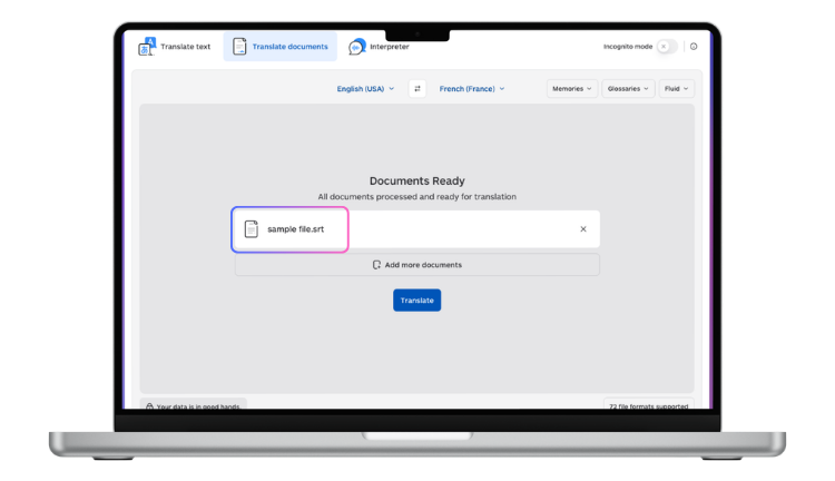 translate SRT subtitles without breaking timecodes - Lara Translate