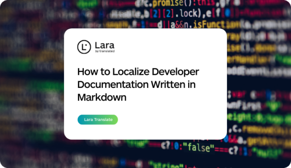localize developer documentation markdown - Lara Translate
