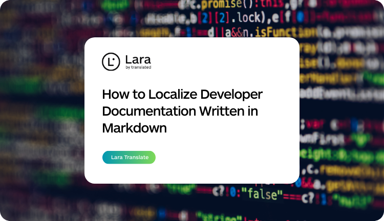 localize developer documentation markdown - Lara Translate