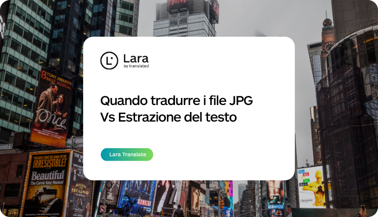 traduzione di immagini JPG con Lara Translate