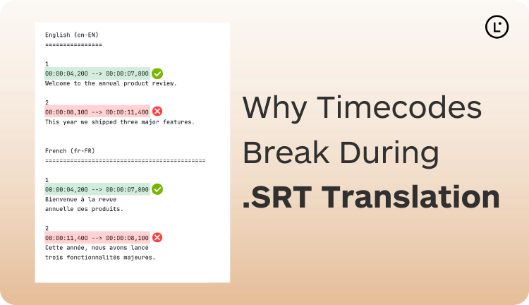translate SRT subtitles without breaking timecodes - Lara Translate