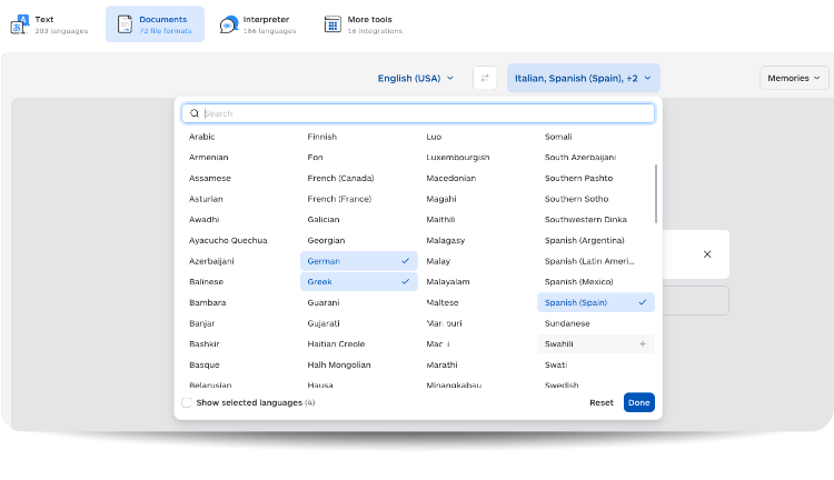 Translate a pptx into multiple languages with Lara Translate