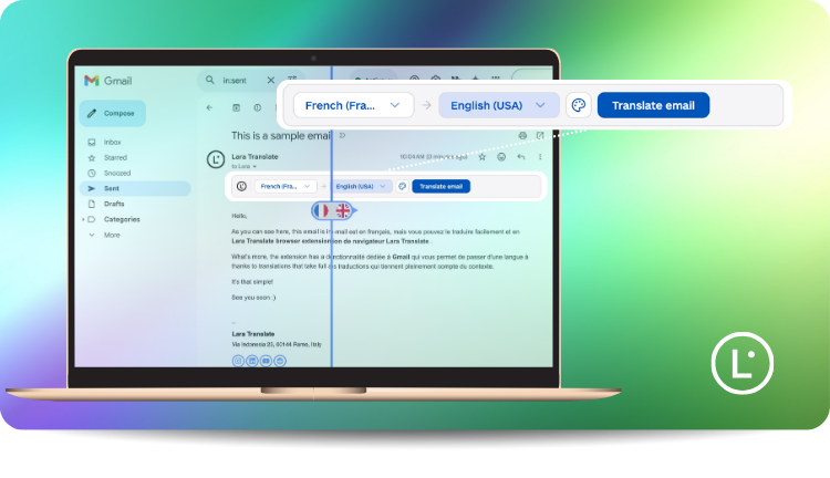 The Lara Translate Chrome Extension Gmail Integration