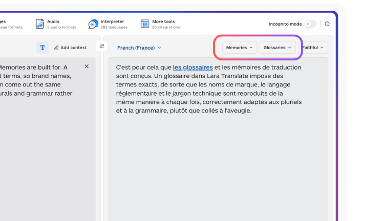 Training content localization for learning teams