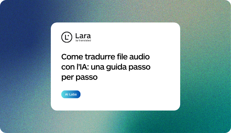 Come tradurre file audio con l’IA una guida passo per passo