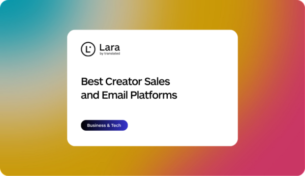 creator sales and email platforms