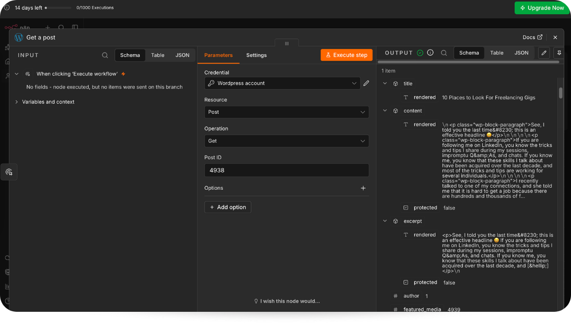 Retrieving the source article and inspecting its rendered title and HTML body